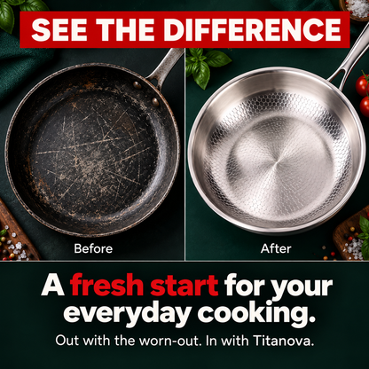 Hand-Hammered Titanium Pan 11"
