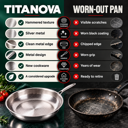Hand-Hammered Titanium Pan 11"