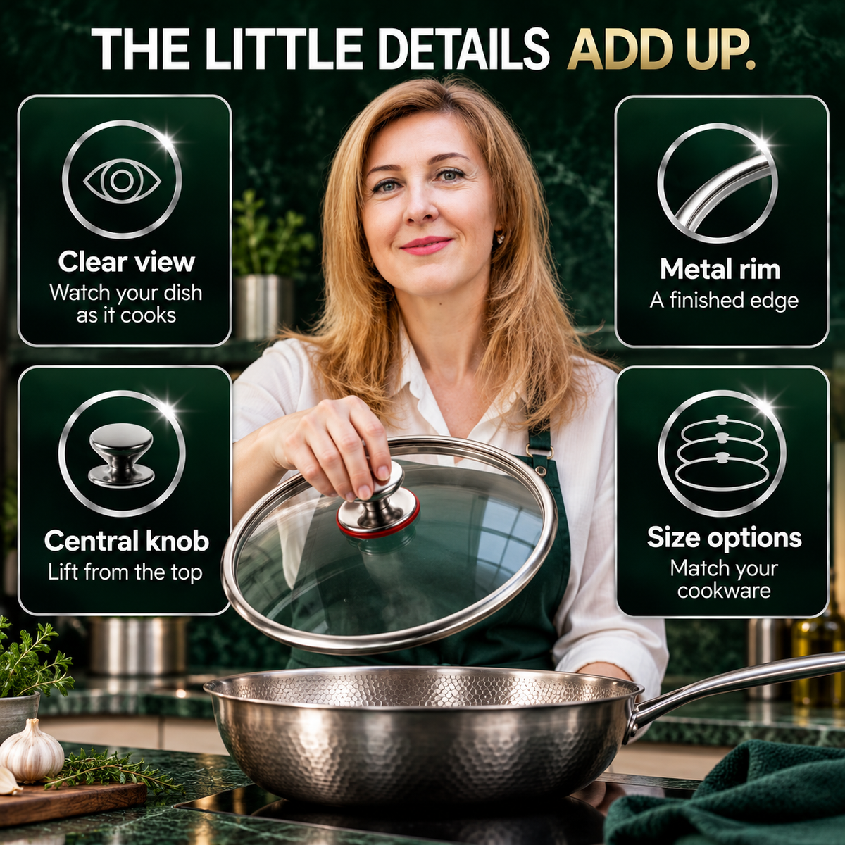 Premium Tempered Glass Lid - TITANOVA®