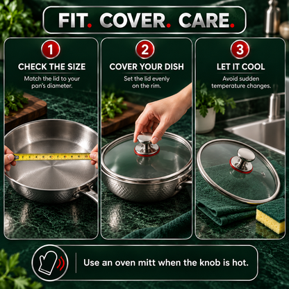 Premium Tempered Glass Lid - TITANOVA®